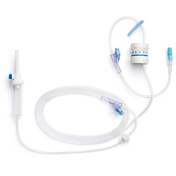 Variety of IV administration sets (iv sets) with tubing and connectors, essential for safe fluid and medication delivery in healthcare settings.