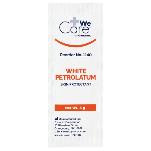 White Petroleum Jelly Packets 5g, 144/box for soothing skin protection and moisturizing care.