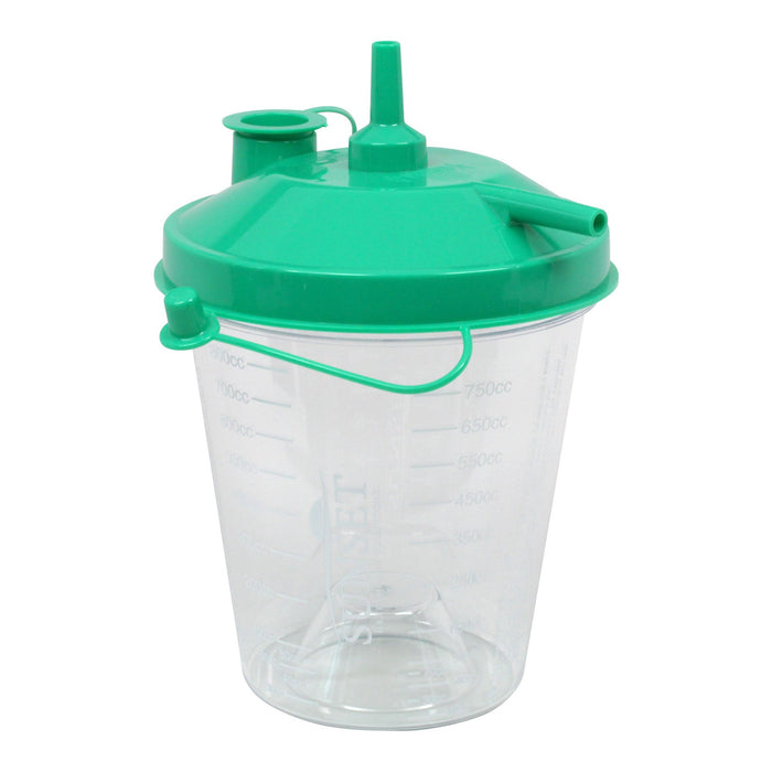 Hi Flow Suction Canister 800cc with Hydrophobic Filter, Leak-free Seal