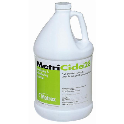 MetriCide 28 Disinfecting Solution, Gallon for high-level infection control and sterilization in healthcare settings.