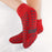 Non Skid Socks, Adult, Double Sided, Risk Alert Red for stability, safety, fall prevention, and comfort.