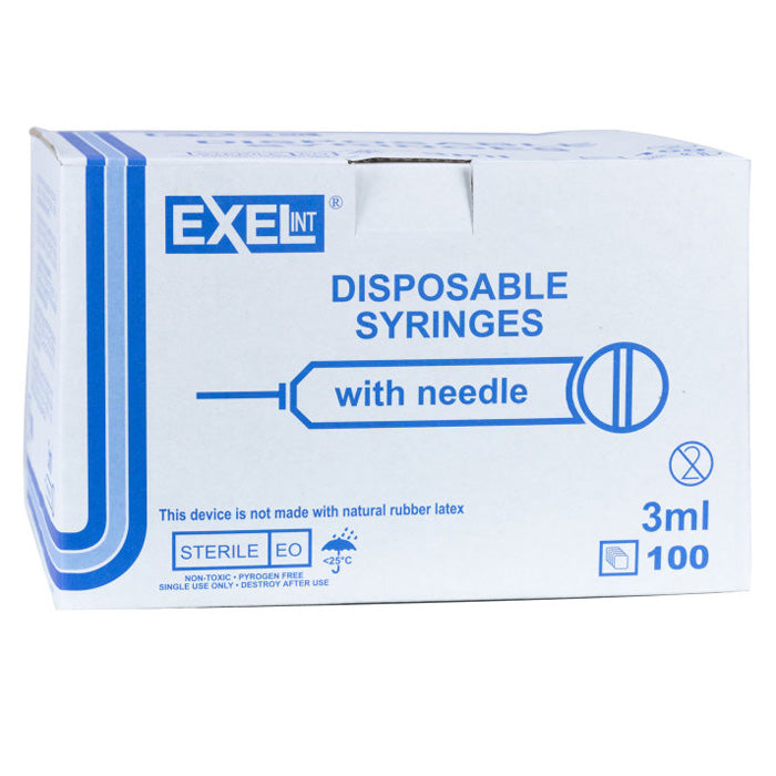 3cc Syringe with Needle 23 G x 1.5" with Luer Lock ensures accurate dosing for vaccinations, injections, and medication delivery.