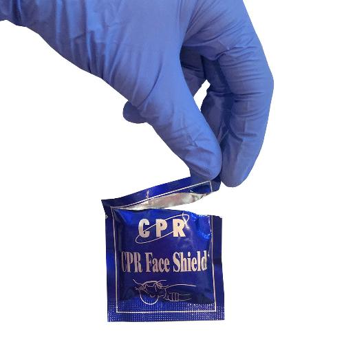 Adsafe CPR Face Shield with 3M Filter, box of 10; essential for safe, hygienic resuscitation practices.