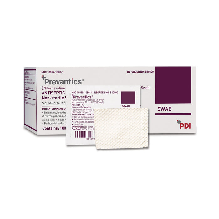 Prevantics Antiseptic Prep Pad - Chlorhexadine Gluconate/Isopropyl Alcohol