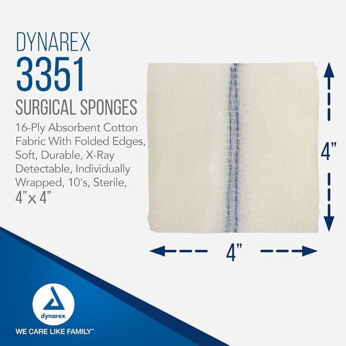 X-Ray Detectable Surgical Gauze Sponges for safe, effective wound care, enhancing visibility and patient safety.