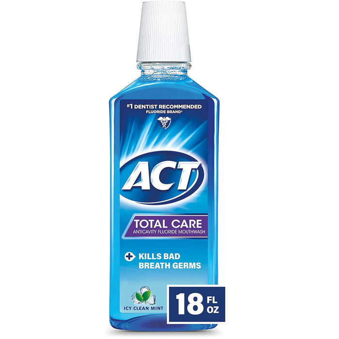 ACT Total Care Anticavity Fluoride Mouthwash Fresh Mint 18 fl oz