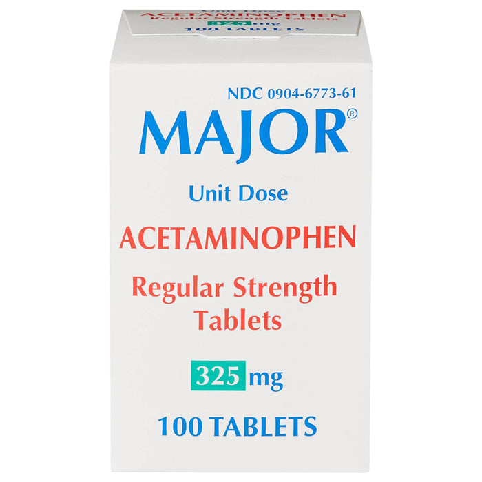 Acetaminophen 325 mg Unit Dose Tablets Regular Strength 100 Per Box