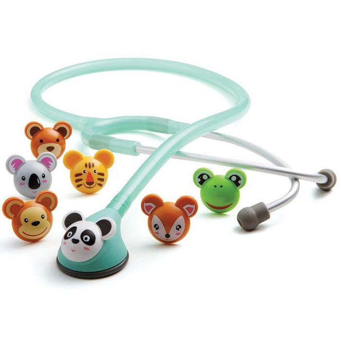 Adimal Pediatric Stethoscope in teal, designed for precise auscultation, offers a child-friendly approach to pediatric cardiac and respiratory exams.