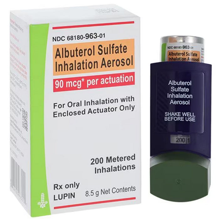 Albuterol Sulfate Inhaler Aerosol 90mcg Bronchitis Relief 200 Metered