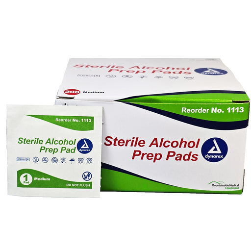 Alcohol Prep Pads Sterile by Dynarex 1113 - Disinfection, Antiseptic Cleaning, Infection Control, Medical Supplies, Sterile Preparation