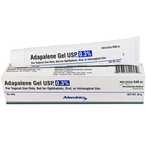 Alembic Adapalene Gel 0.3% by Alembic Pharmaceuticals: Topical acne treatment, reduces inflammation, improves skin texture.