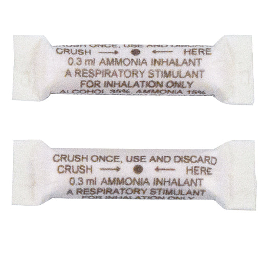 Ammonia Inhalants in use for reviving alertness, aiding respiratory response, and supporting emergency first aid for fainting or dizziness.