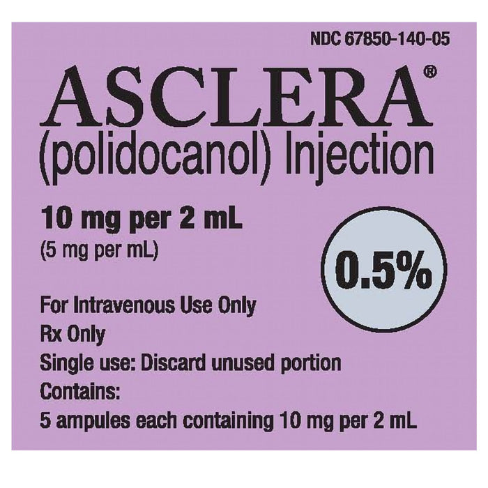 Asclera Polidocanol Injection 0.5% (5 Ampules Containing 10 mg Per 2 mL) (RX)