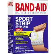 Band-Aid Sport Strip Extra Wide Adhesive Bandages All One Size 30 Per ...