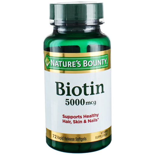 Biotin 5000mcg Softgels by Natures Bounty 72 Count