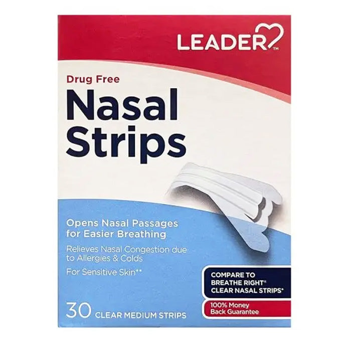 Breathing Nasal Strips Medium Clear Nasal Strips 30 Count