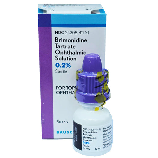 Brimonidine Tartrate Ophthalmic Solution 0.2% Eye Drops by Bausch Lomb NDC  24208-0411-10