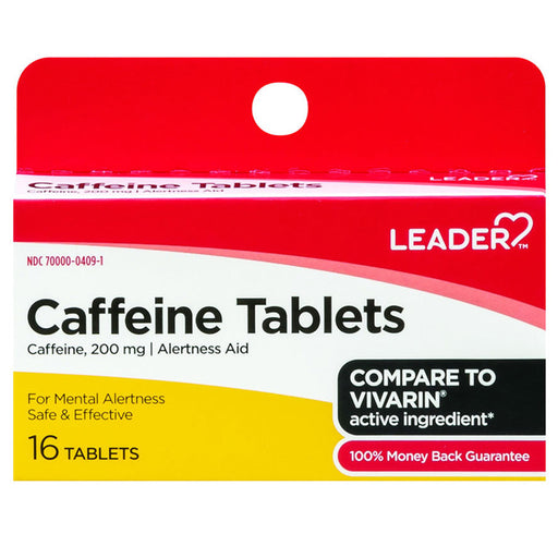 Caffeine Pills 200 mg by Leader 