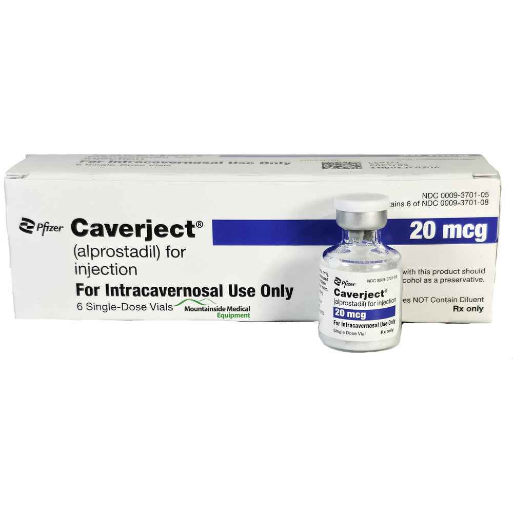 Caverject Impulse Alprostadil for Injection 20 mcg by Pfizer Injectables NDC 00009-3701-05