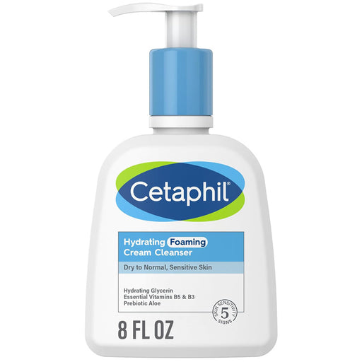 Cetaphil Hydrating Foaming Cream Cleanser Dry to Normal Skin 8 oz