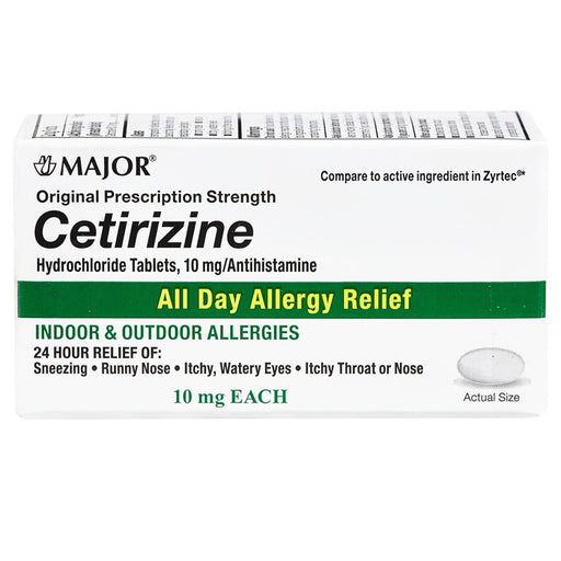 Cetirizine 10 mg All Day Allergy Relief Medicine by Major