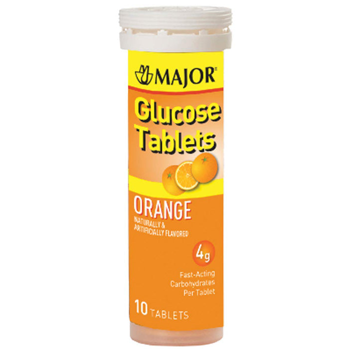 Chewable Glucose Tablets Orange Flavor by Major Pharma