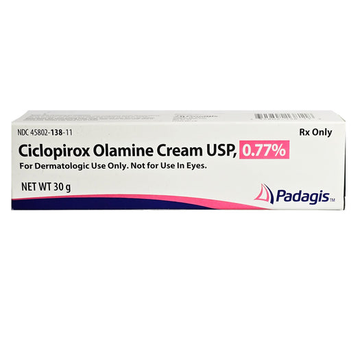 Ciclopirox Olamine Cream 0.77% 30 gram Tube by Padagis NDC 45802-0138-11