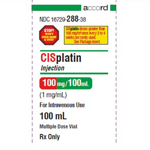 Cisplatin Injection 100 mg/100 mL (1 mg/mL) Preservative Free ...