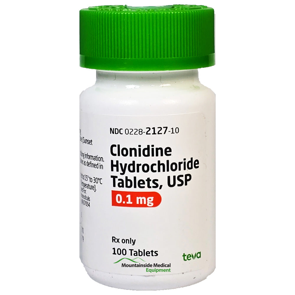 Clonidine Hydrochloride 0.1 mg Tablets Teva 00228-2127-10