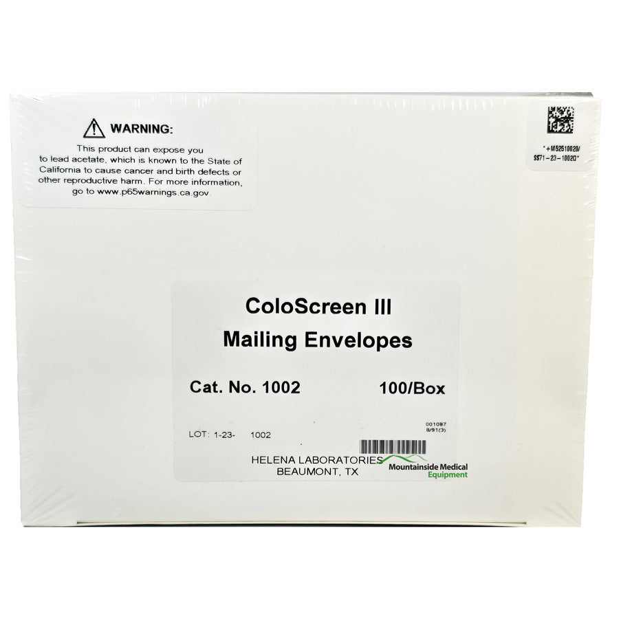 ColoScreen III Mailing Envelopes by Helena Laboratories 1002