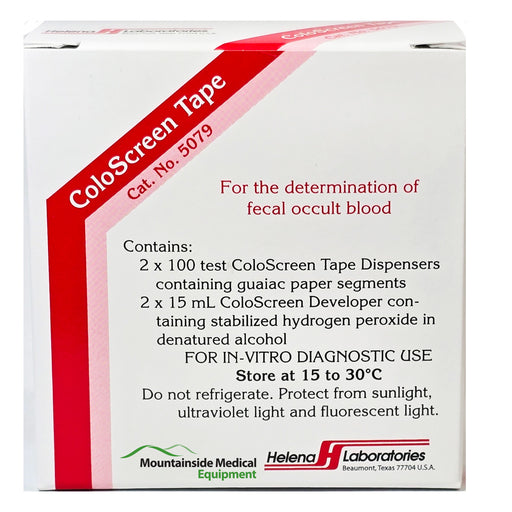 ColoScreen Tape Dispensers with Guaiac Paper Segments and  ColoScreen Developer by Helena 5079