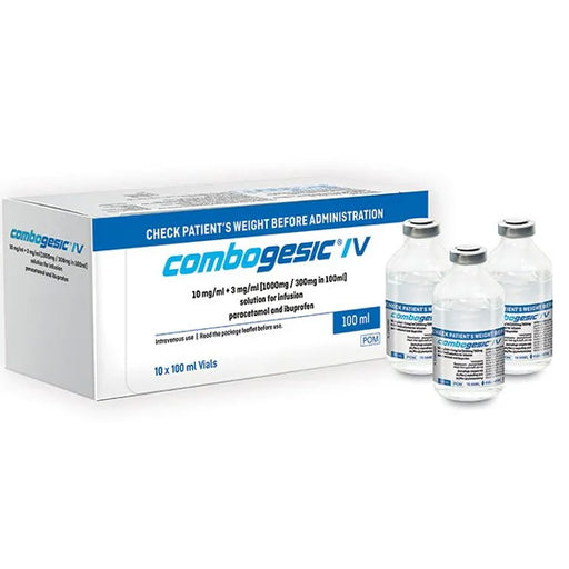 Combogesic IV Ibuprofen Sodium 3 mg and Acetaminophen 10 mg Injection 100 mL 