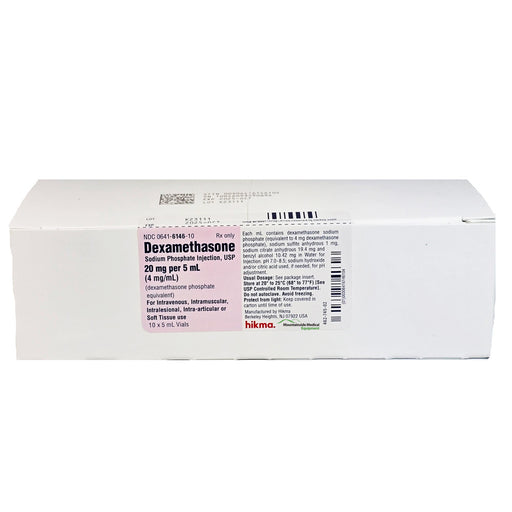 Dexamethasone Sodium Phosphate Injection 20 mg Per 5 mL Multiple-Dose by Hikma NDC 00641-6146-10