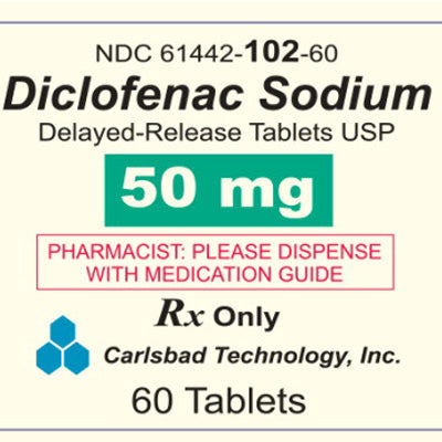 Diclofenac Sodium 50 mg Tablets 60 Count 