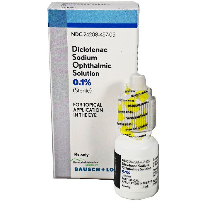 Diclofenac Sodium 0.1% Eye Drops Ophthalmic Solution for inflammation relief, post-surgery care, and reducing eye pain effectively.