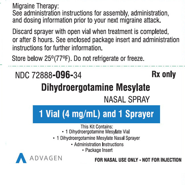 Dihydroergotamine Mesylate Nasal Spray 4 mg by Advagen Pharma