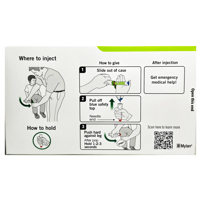 Directions forf Epinephrine Auto Injector Jr Pediatric Pen 0.15 mg