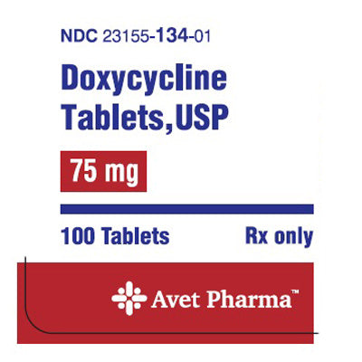 Doxycycline Tablets 75 mg by Avet Pharma 