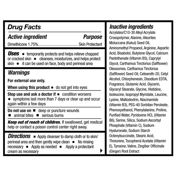 Drug Facts Label for Thera Moisturizing Body Cleanser by Mckesson 53-MC8