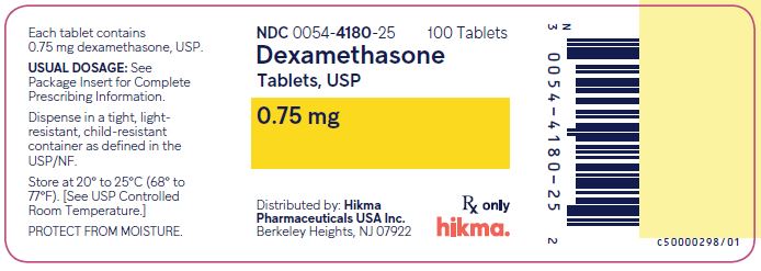Drug Label for Dexamethasone Tablets 0.75 mg by Hikma