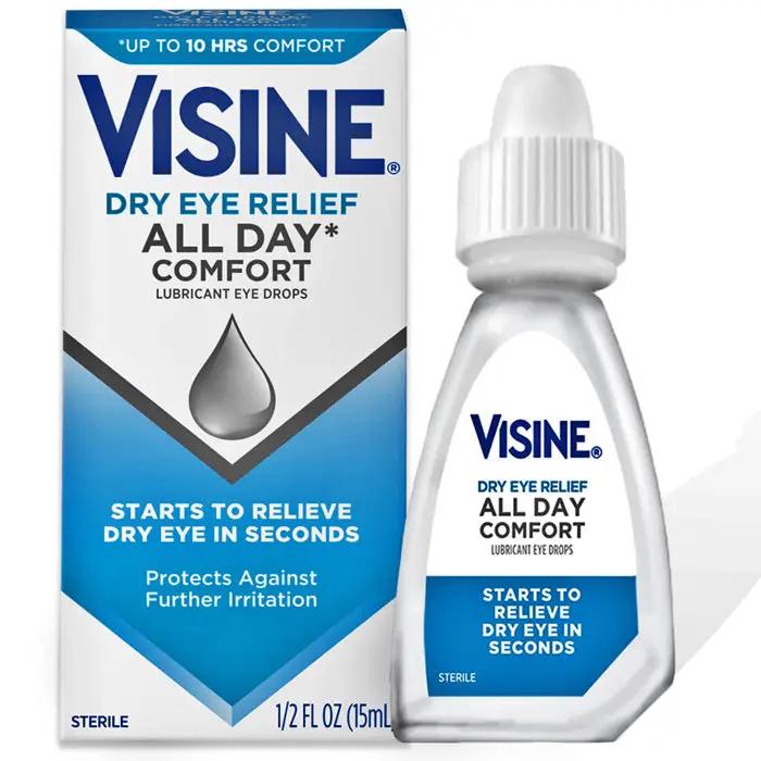 Visine Dry Eye Relief All Day Comfort Lubricant Eye Drops ...