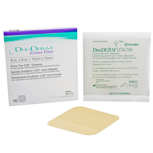 DuoDERM Extra Thin Hydrocolloid Dressings 6 x 6 inch Square