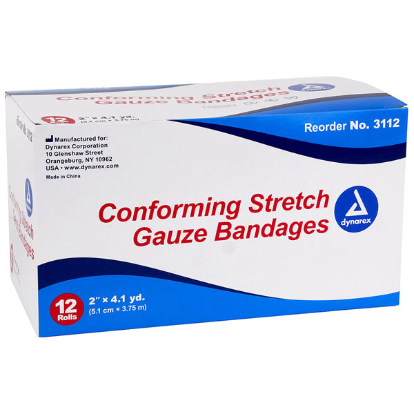 Conforming Stretch Gauze Bandage Rolls, Sterile