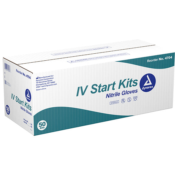 Image of IV Start Kit with Tegaderm, Tourniquet, Tape & Prep Pads providing sterile setup for safe and efficient venipuncture.