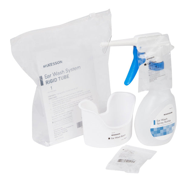 Ear Wash System Spray Bottle Kit with Basin and 20 Disposable Tips