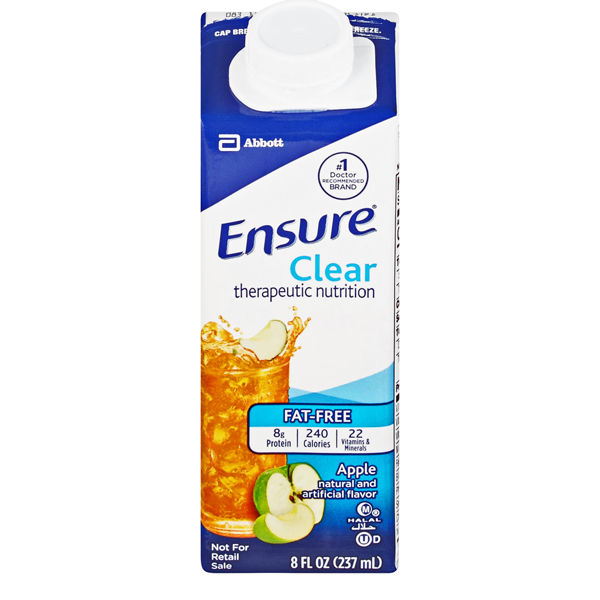 Ensure Clear Therapeutic Nutrition Supplement Drink Apple Flavor 8 oz.