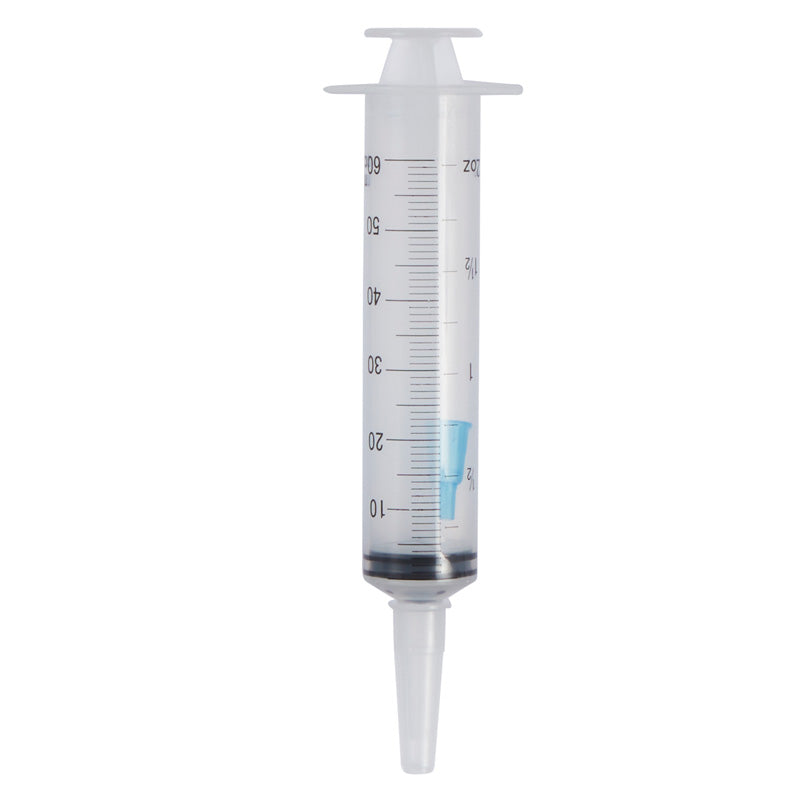 Enteral Oral Syringe 60 mL Flat Top Style with Catheter Tip