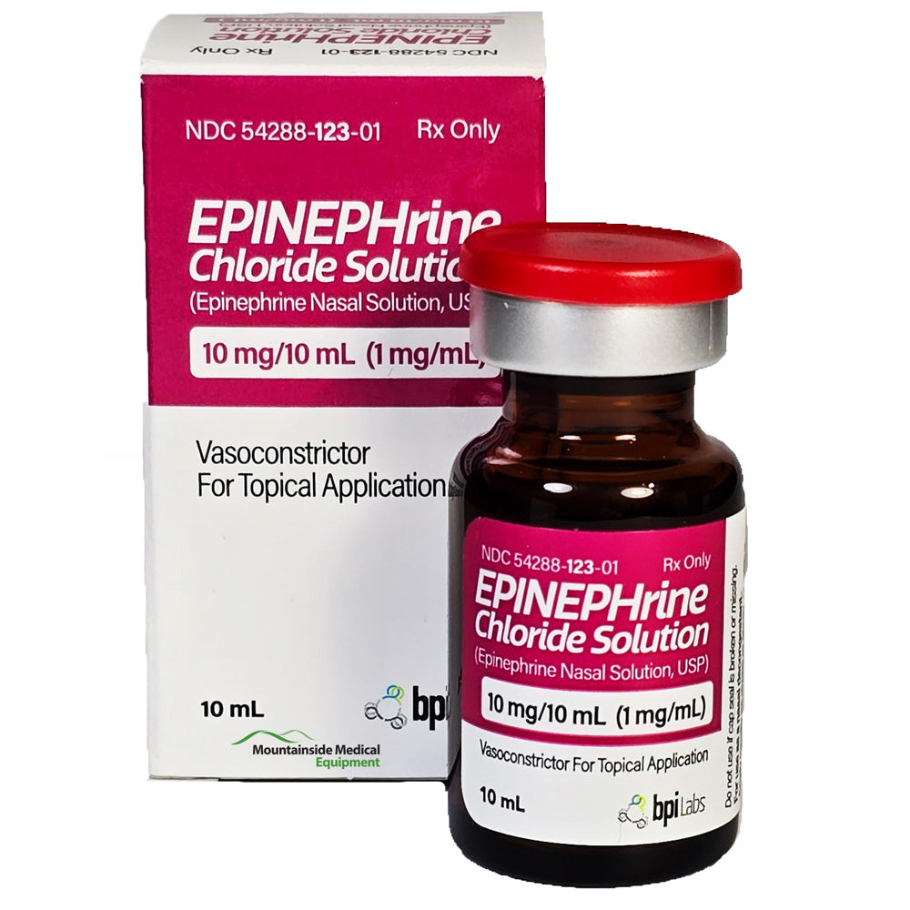 Epinephrine Chloride Nasal Solution 10mg/10 ml Vasoconstictor 10 mL by Bpi Labs