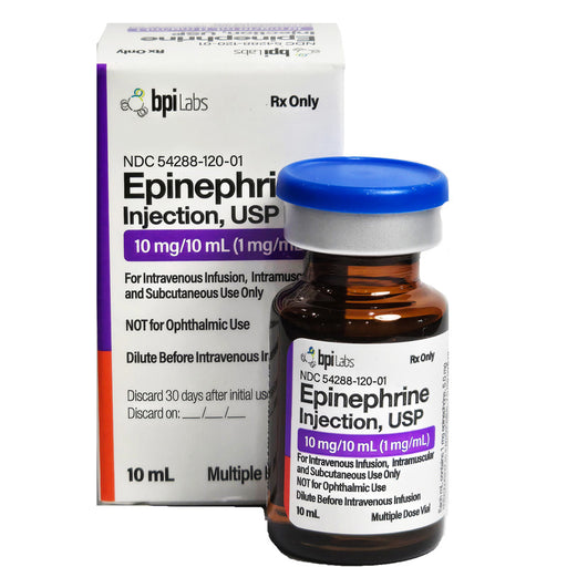 Epinephrine for Injection 10 mg 1 mg Multiple-dose Vial 10 mL by BPI Labs NDC 54288-0120-01