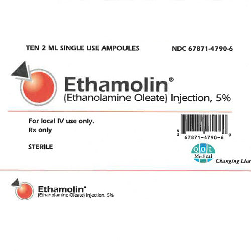 Ethamolin Ethanolamine Oleate 5% injection Single-Dose Ampules 2 mL 